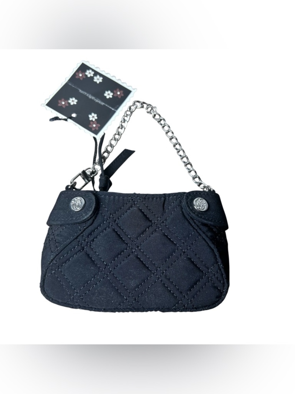 Black Quilted Chain-Handle Women's Shoulder Bag